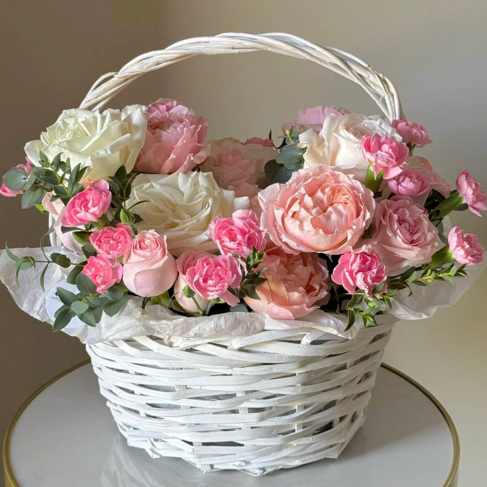 Маленькие корзины с цветами